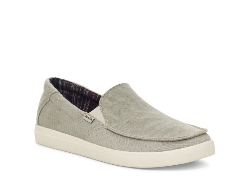 Sanuk Sideline 2 Hemp Slip-on - Sanuk Sneakers Mens Grey - Philippines QXEAGR483